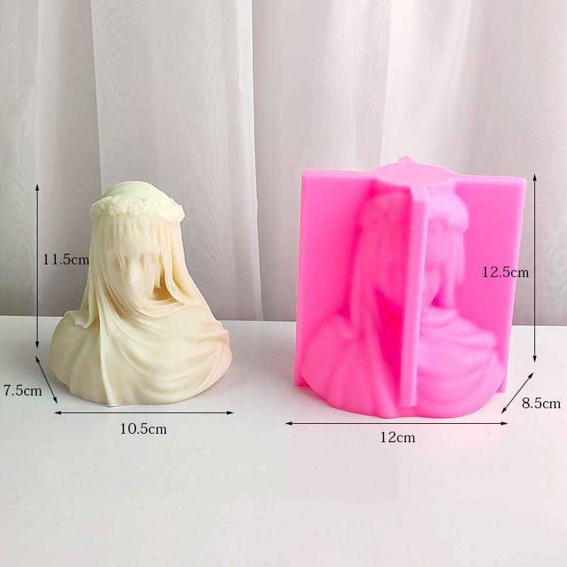 Veil Goddess Statue Candle Mould for Home Decoration Candles Moulds