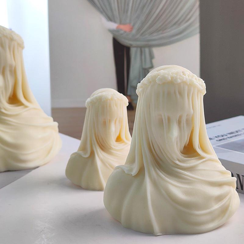Veil Goddess Statue Candle Mould for Home Decoration Candles Moulds