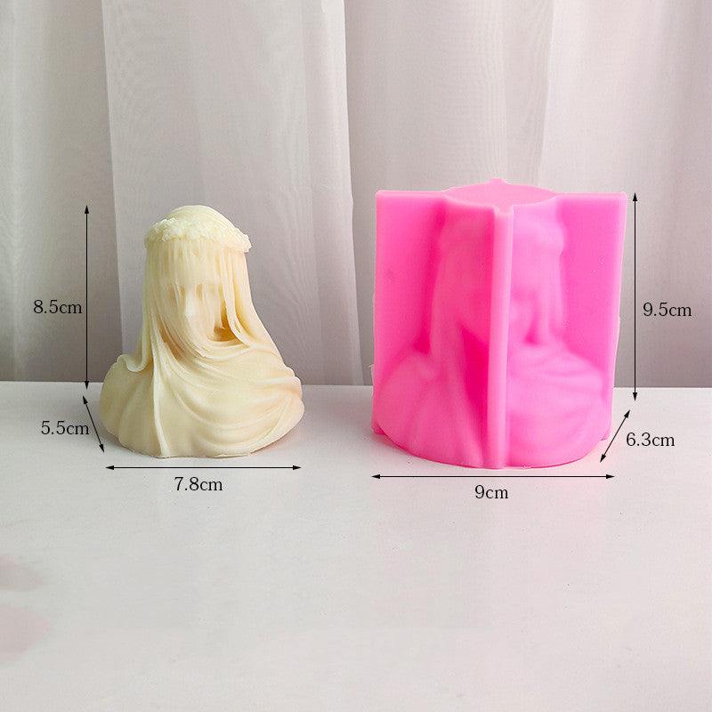 Veil Goddess Statue Candle Mould for Home Decoration Candles Moulds