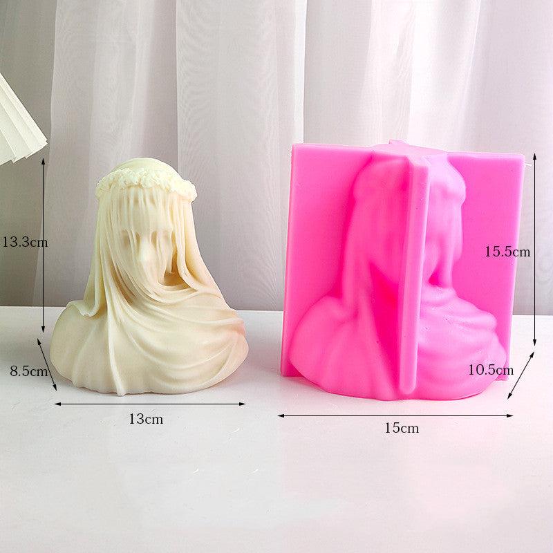 Veil Goddess Statue Candle Mould for Home Decoration Candles Moulds