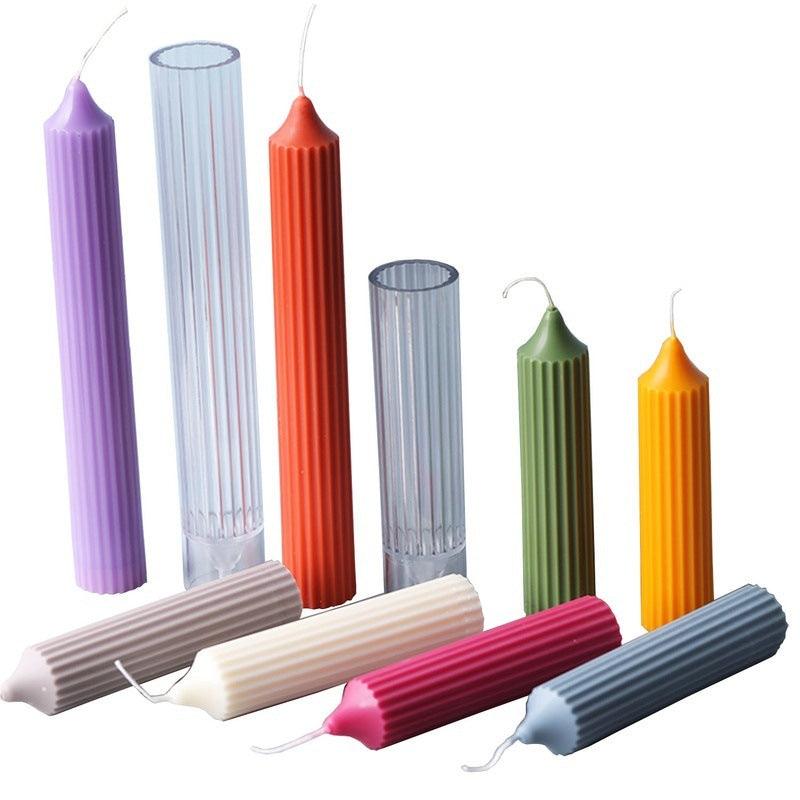 Vertical striped pointed long pole candle Mould Candles Moulds