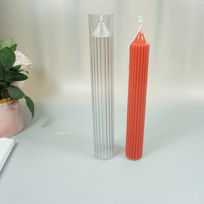 Vertical striped pointed long pole candle Mould Candles Moulds