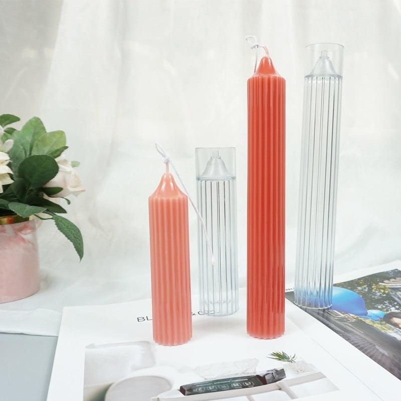 Vertical striped pointed long pole candle Mould Candles Moulds