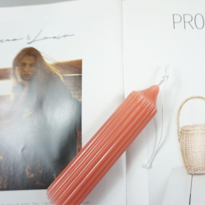 Vertical striped pointed long pole candle Mould Candles Moulds