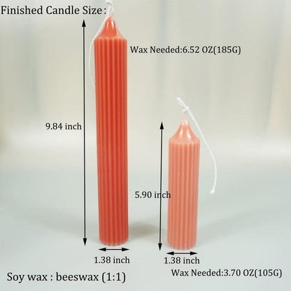 Vertical striped pointed long pole candle Mould Candles Moulds
