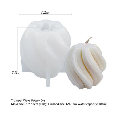 Wave Pattern Scented Candle Silicone Mould Candles Moulds