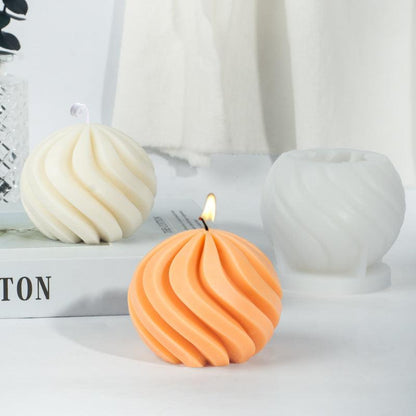 Wavy Ball Silicone Candle Mould Candles Moulds