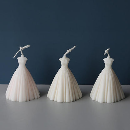 Wedding Dress Scented Candle Silicone Mould Candles Moulds