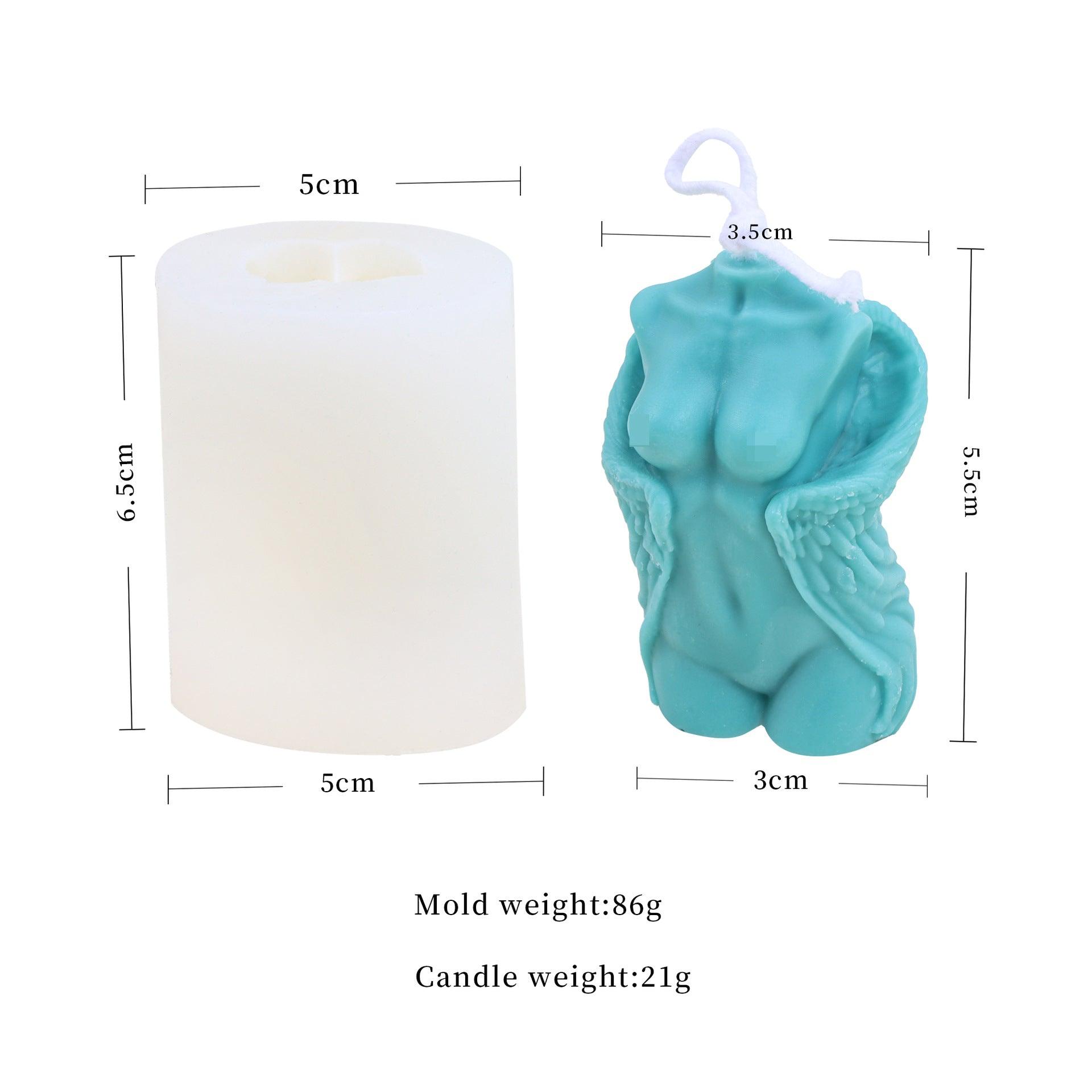 Winged Beauty: Angel Wings Body Candle Mould for Him and Her Candles Moulds
