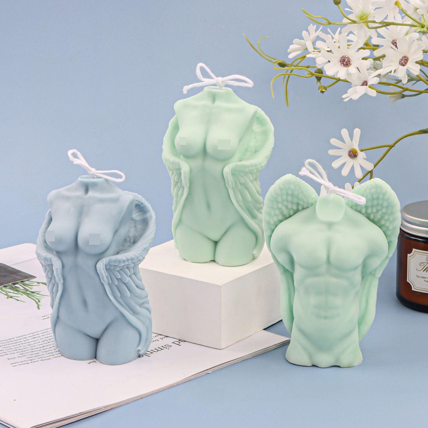 Winged Beauty: Angel Wings Body Candle Mould for Him and Her Candles Moulds