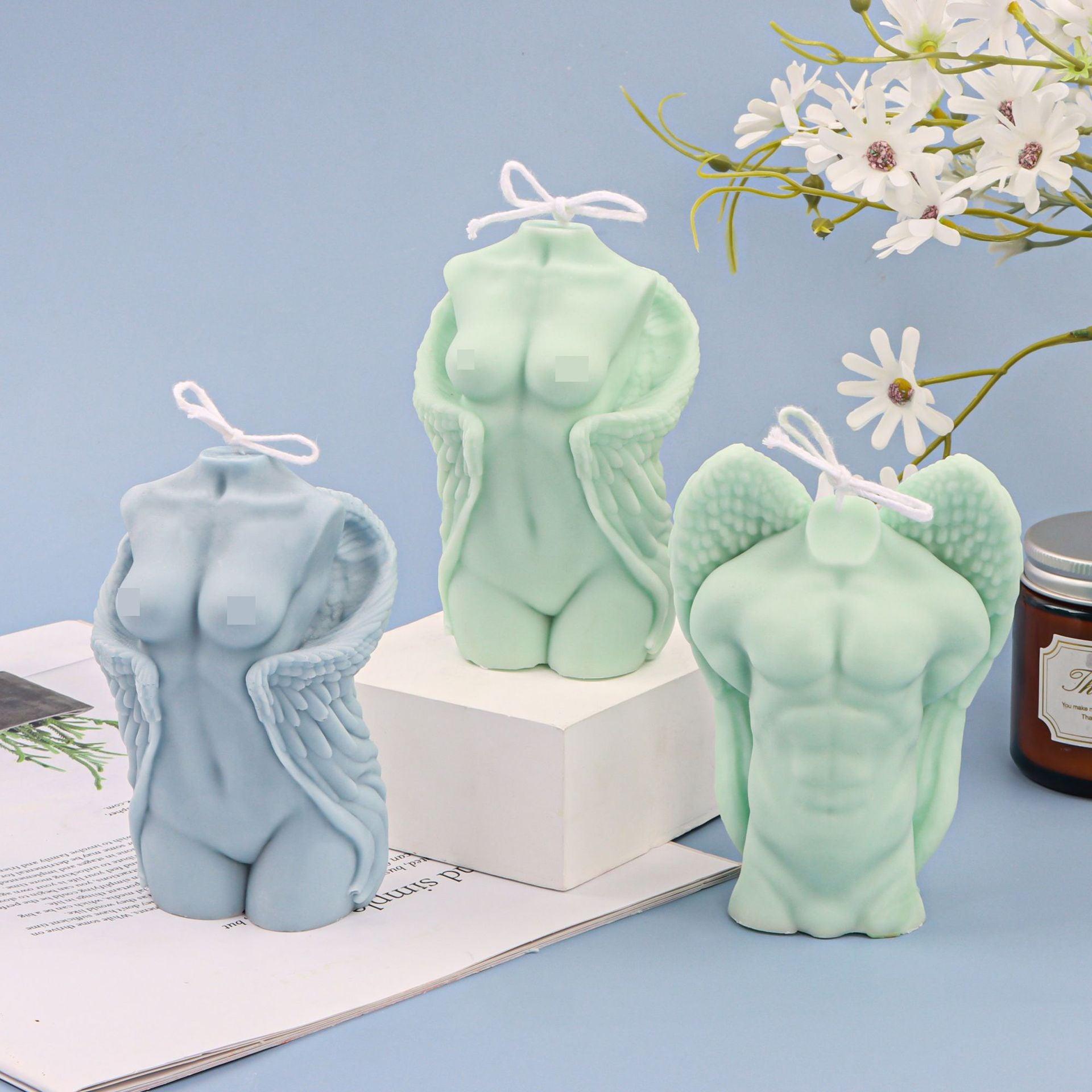 Winged Beauty: Angel Wings Body Candle Mould for Him and Her Candles Moulds