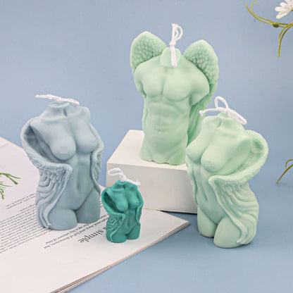 Winged Beauty: Angel Wings Body Candle Mould for Him and Her Candles Moulds