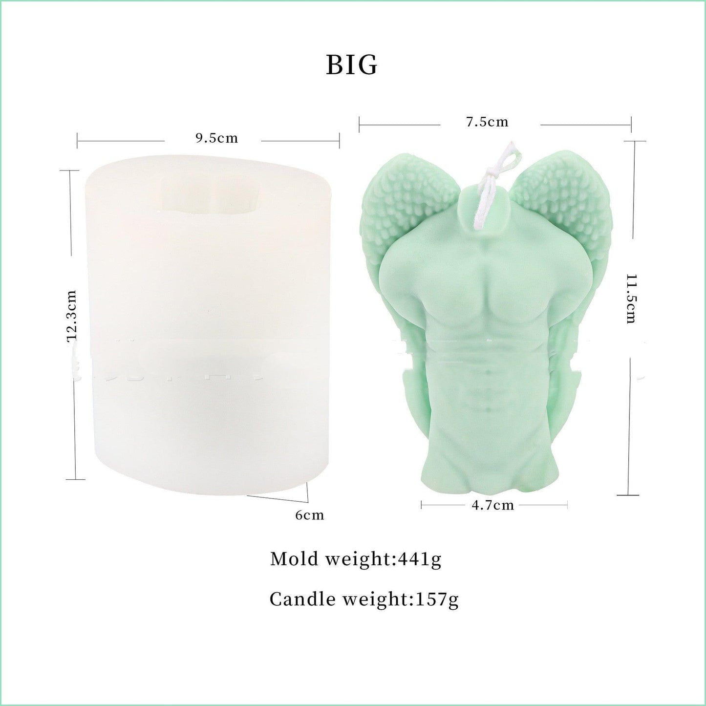 Winged Beauty: Angel Wings Body Candle Mould for Him and Her Candles Moulds