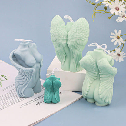 Winged Beauty: Angel Wings Body Candle Mould for Him and Her Candles Moulds