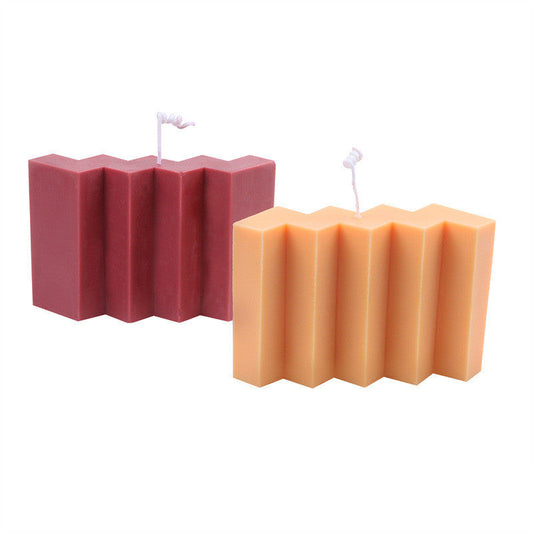 Zig Zag Silicone Candle Mould - Create Stunning Wave-Shaped Candles Candles Moulds