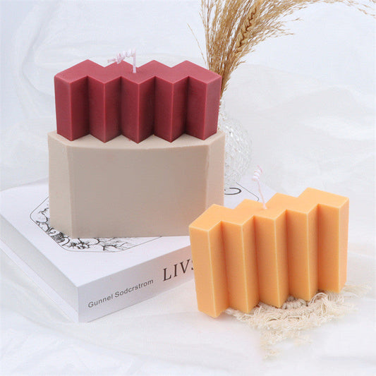 Zig Zag Silicone Candle Mould - Create Stunning Wave-Shaped Candles Candles Moulds