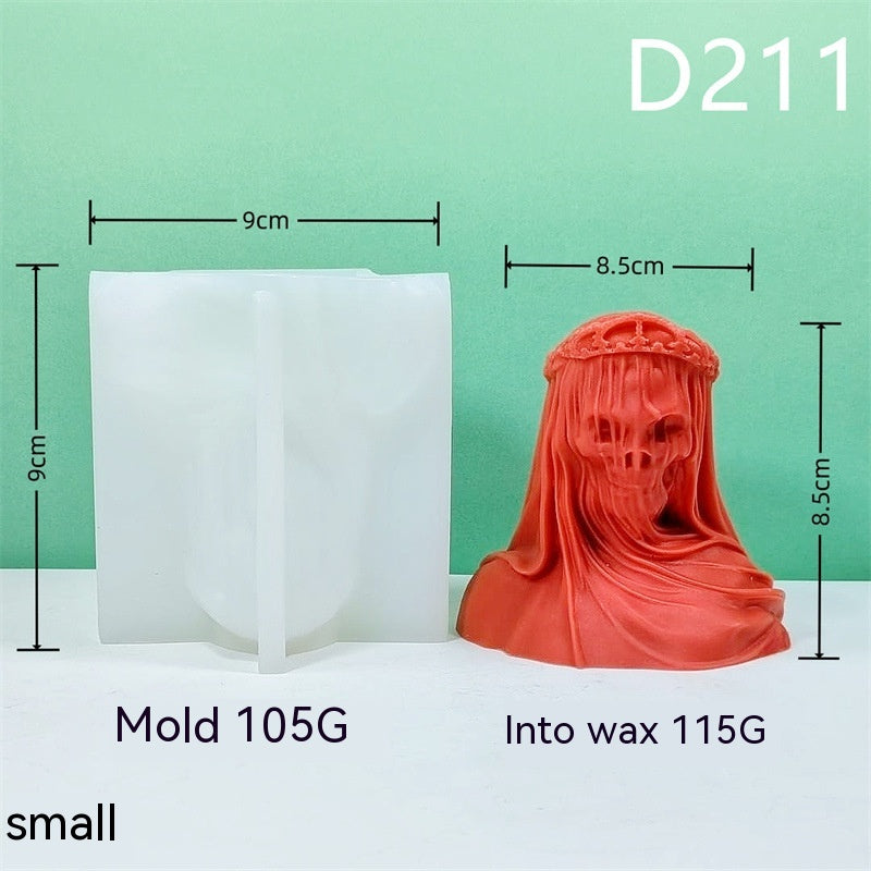 3D Evil Skull King Silicone Candle Mould | Craft Spooky Candles