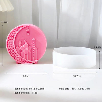 Mosque Style Round Moon Candle Mould