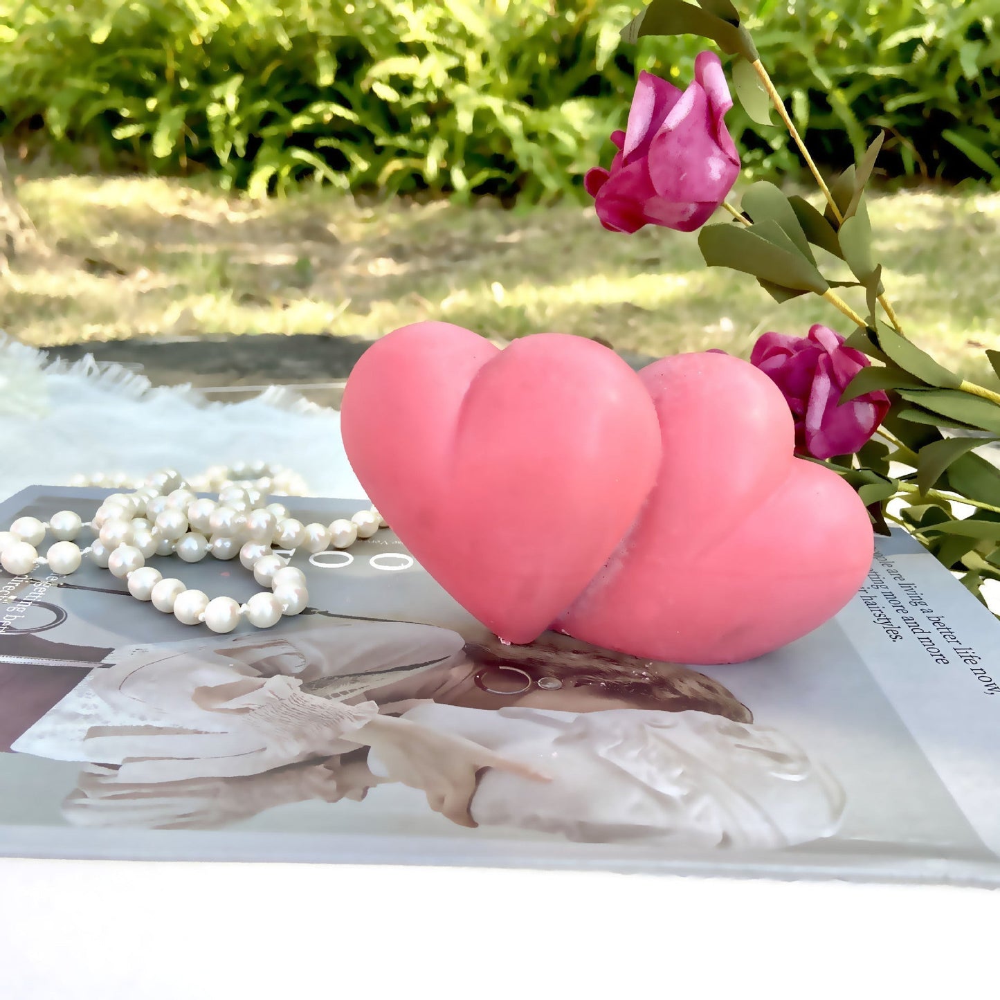 3D Double Linked Hearts Candle Mould - Buy Now!