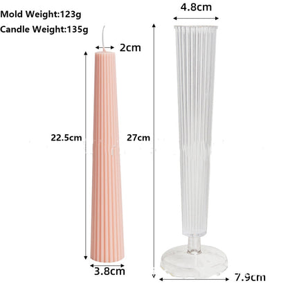 Long Pole Fine Tooth Cylindrical Candle Mould