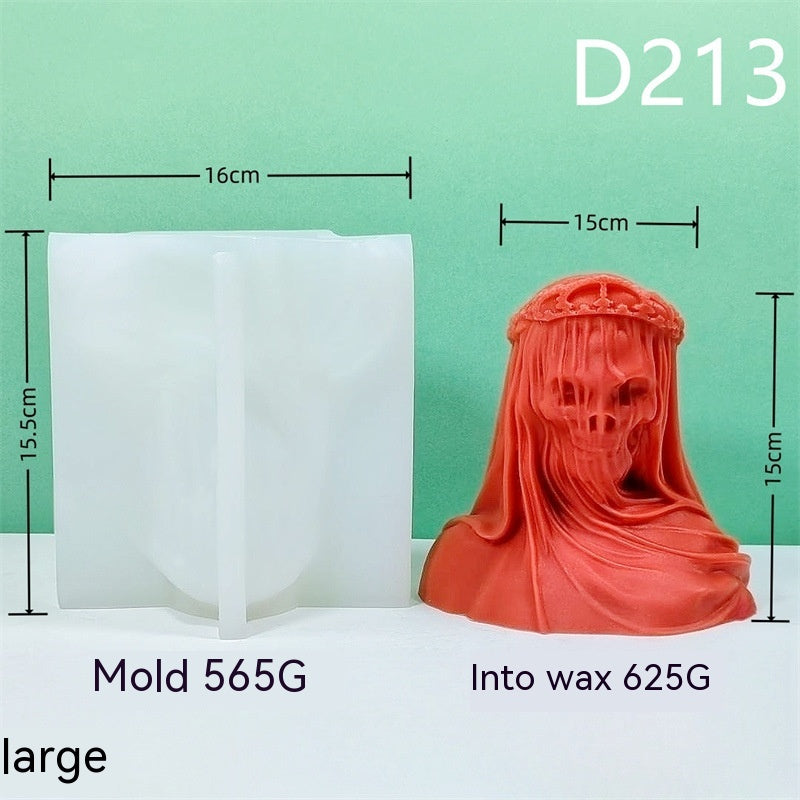 3D Evil Skull King Silicone Candle Mould | Craft Spooky Candles