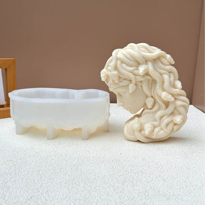 Half Face Medusa Silicone Candle Mould